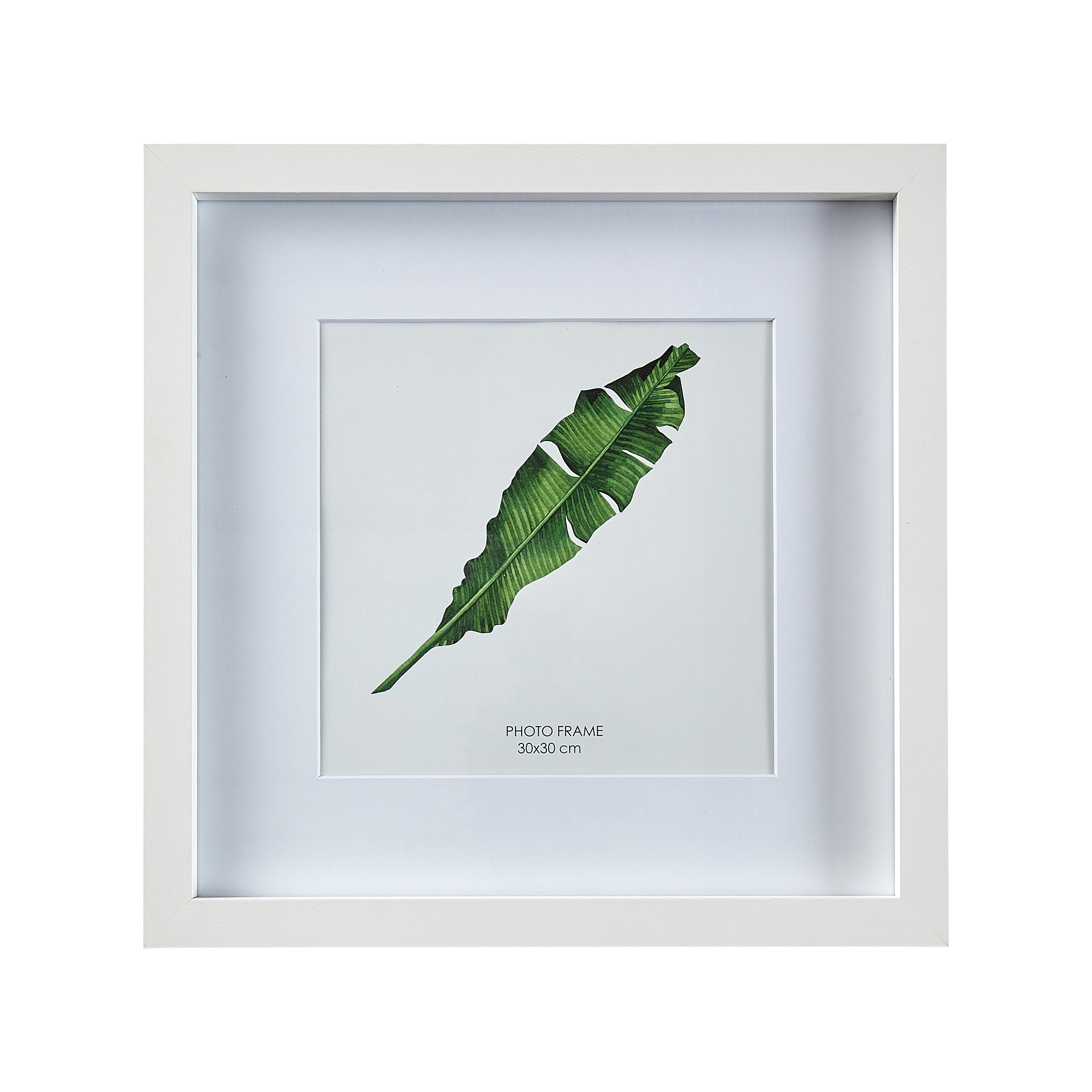 Matt White Pine effect Plain Single Picture frame (H)32.6cm x (W)32.6cm - 6