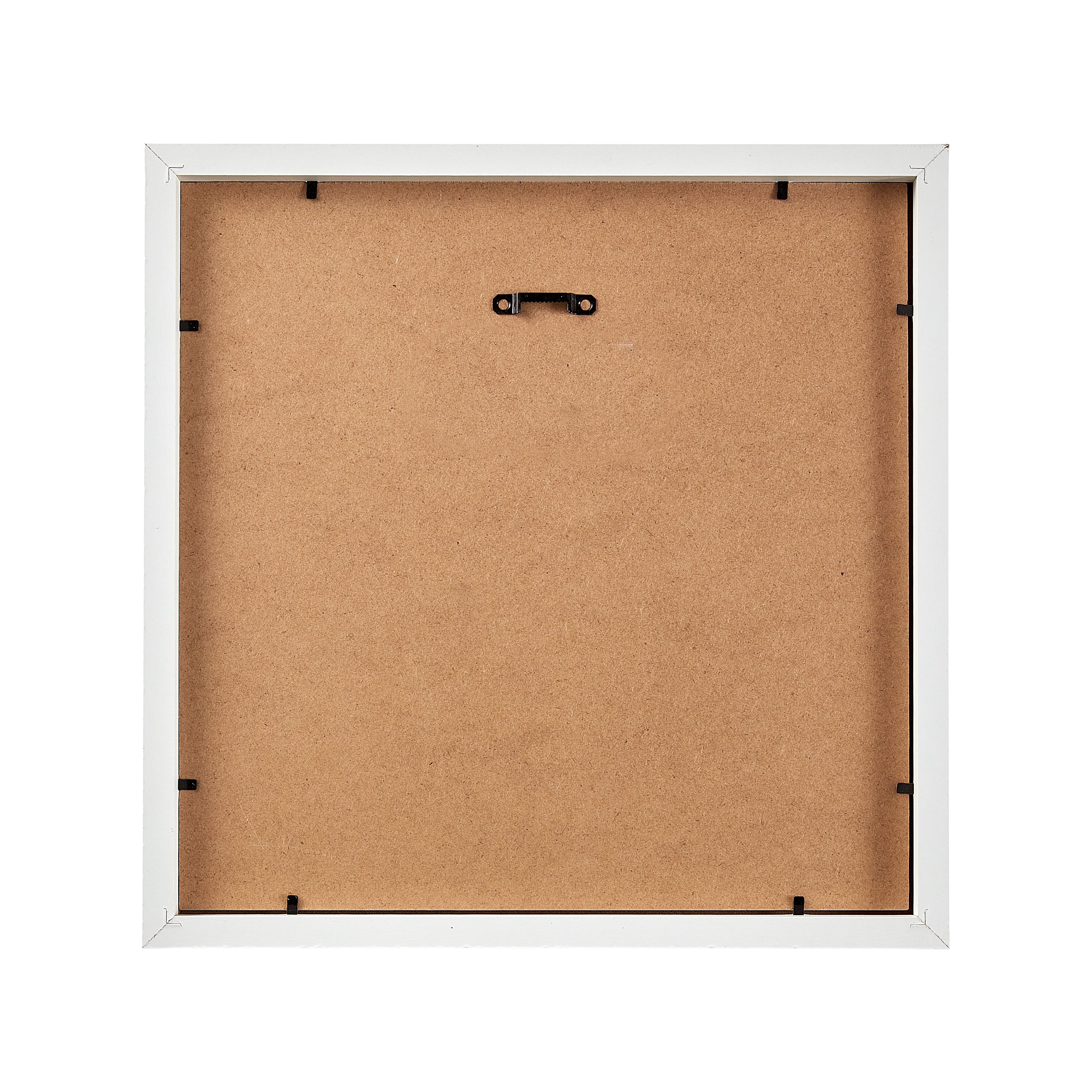Matt White Pine effect Plain Single Picture frame (H)32.6cm x (W)32.6cm - 5