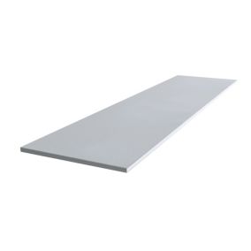 Matt White Stone effect Chamfered straight edge Acrylic Worktop (T) 1.2cm x (L) 122cm x (W) 38.5cm