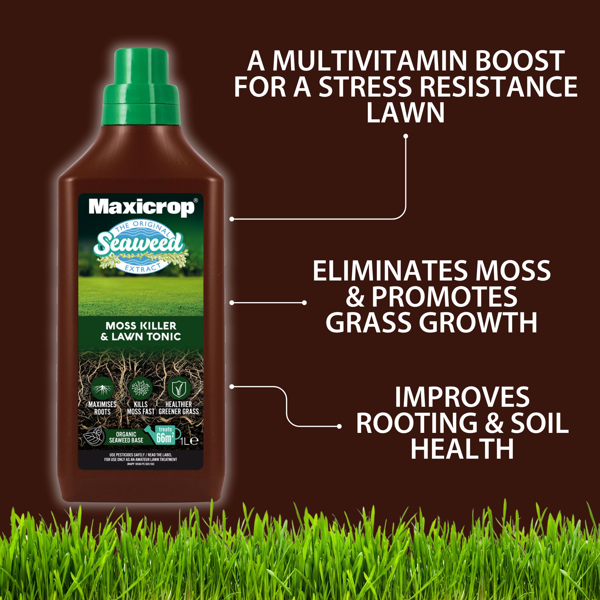 Maxicrop Lawn Tonic & Concentrated Moss killer 1L
