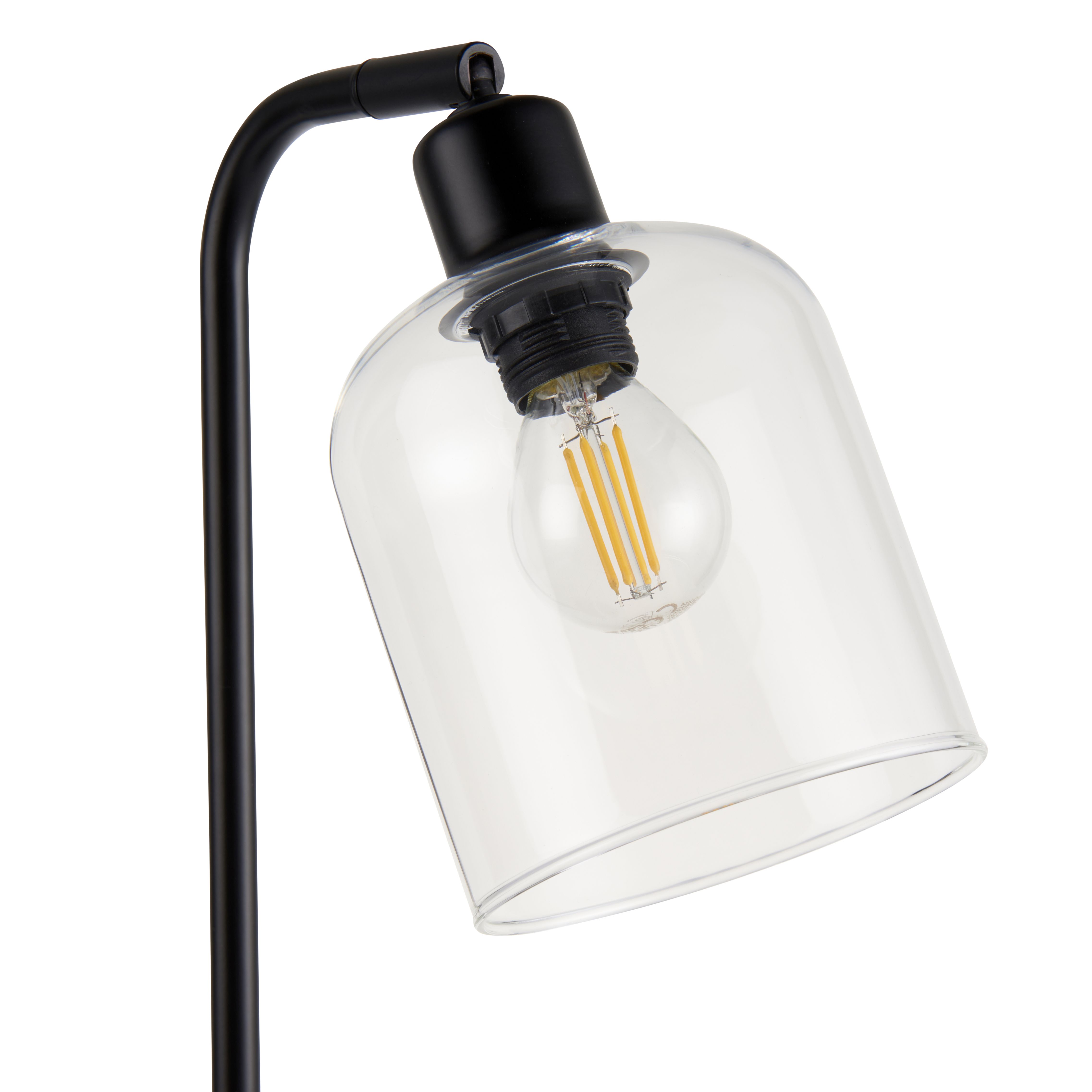 Maxton Industrial Cylinder Matt Black Table lamp