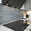 Mayfair Dark grey Gloss Ceramic Indoor Wall tile Sample