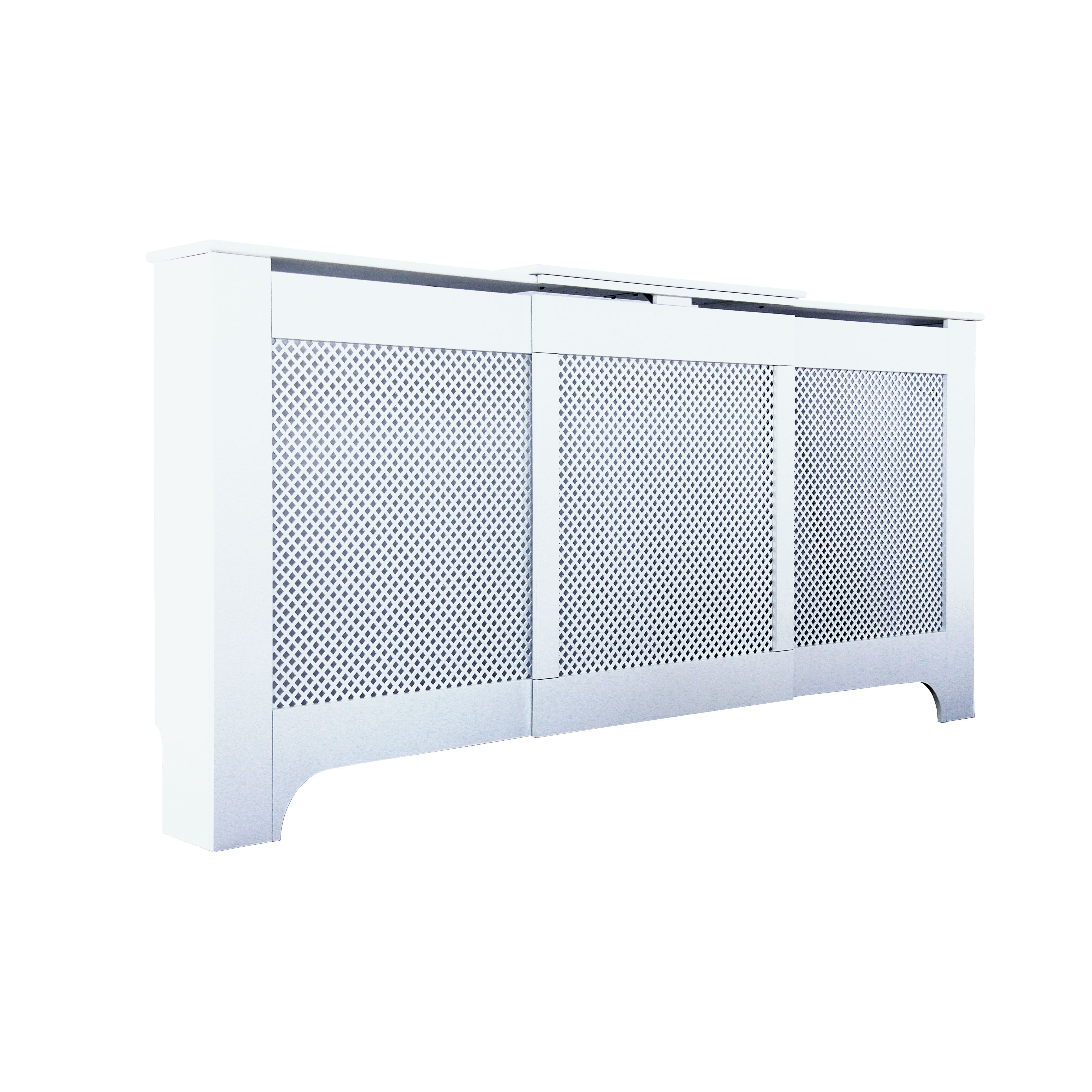Mayfair Medium large White Adjustable Radiator cover DIY at B&Q