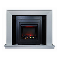 Mayford White MDF Electric LED electric fire suite