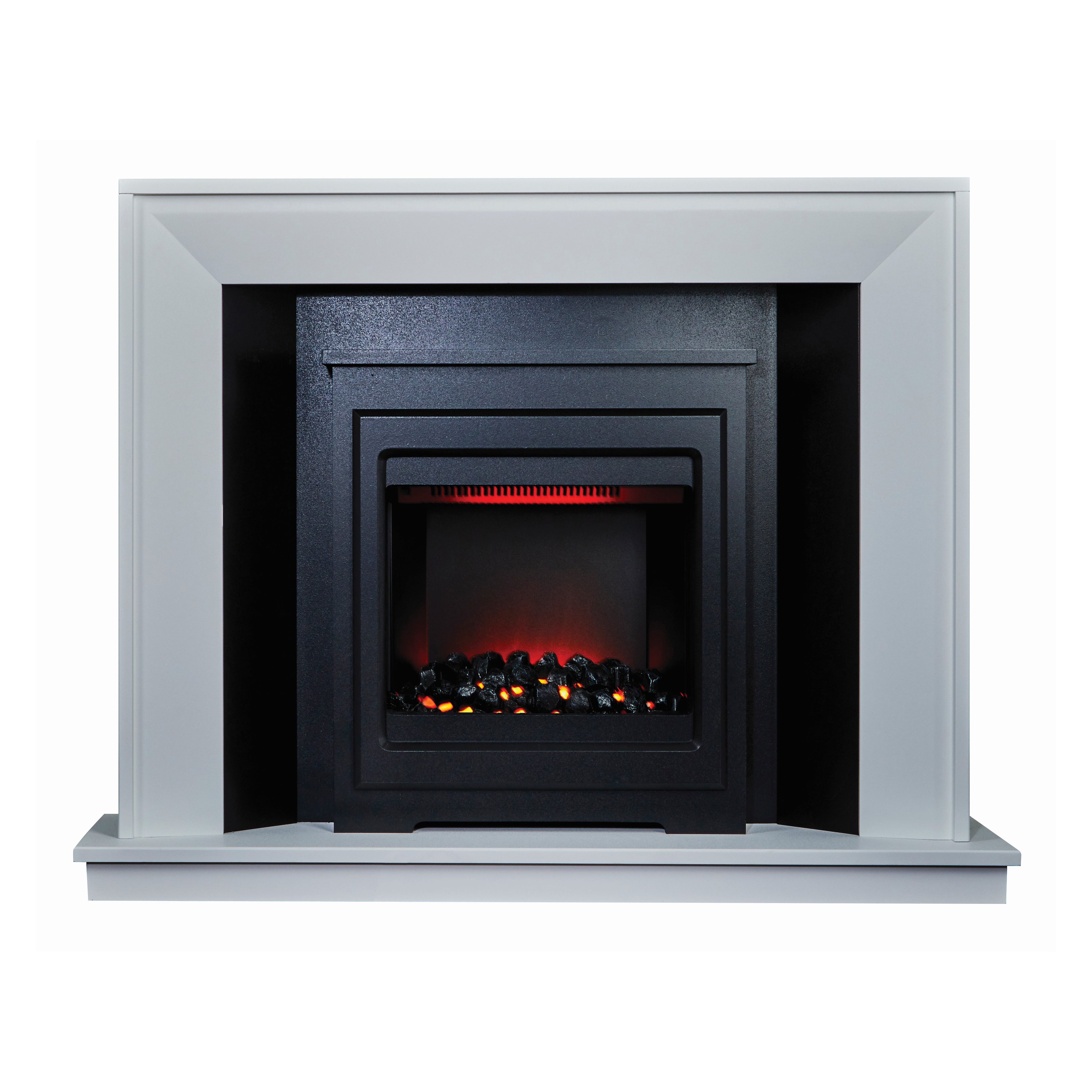 Mayford White MDF Electric LED electric fire suite