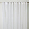 Mayna White Solid Unlined Pencil pleat Curtain (W)200cm (L)300cm, Single