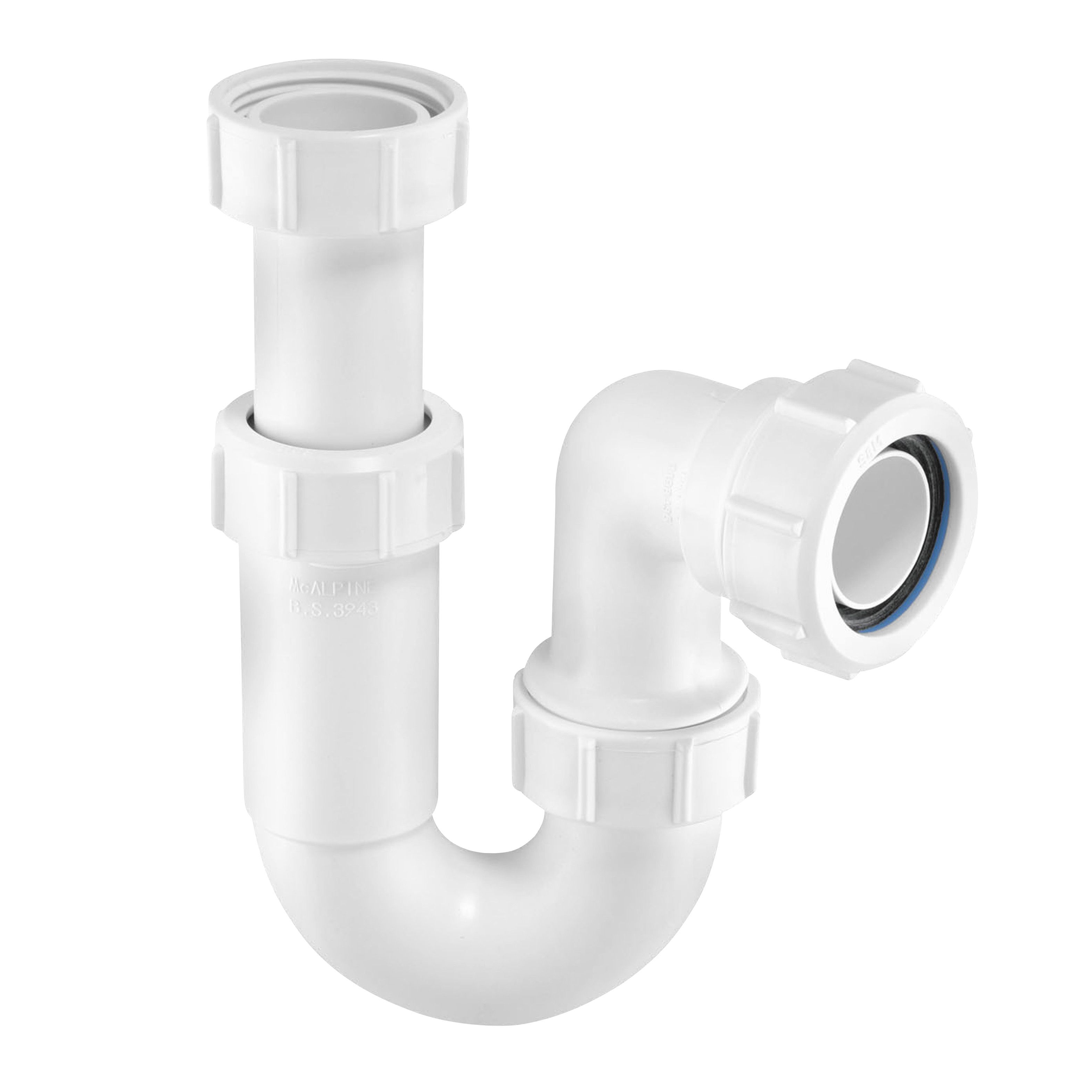 McAlpine Adjustable Sink & basin Inlet trap White (Dia)32mm 1¼" (Dia)32mm