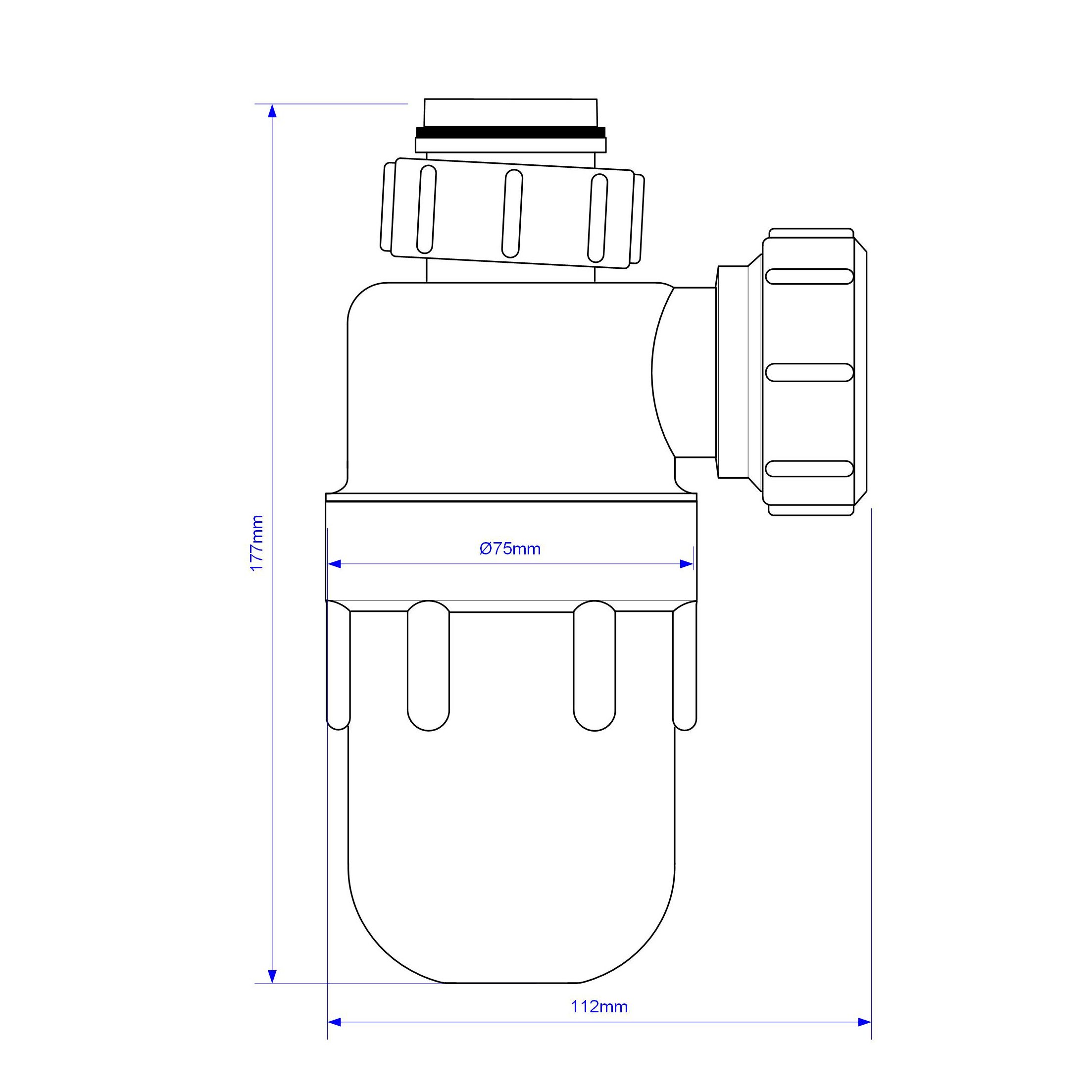 McAlpine Bottle Sink & basin Trap (Dia)32mm