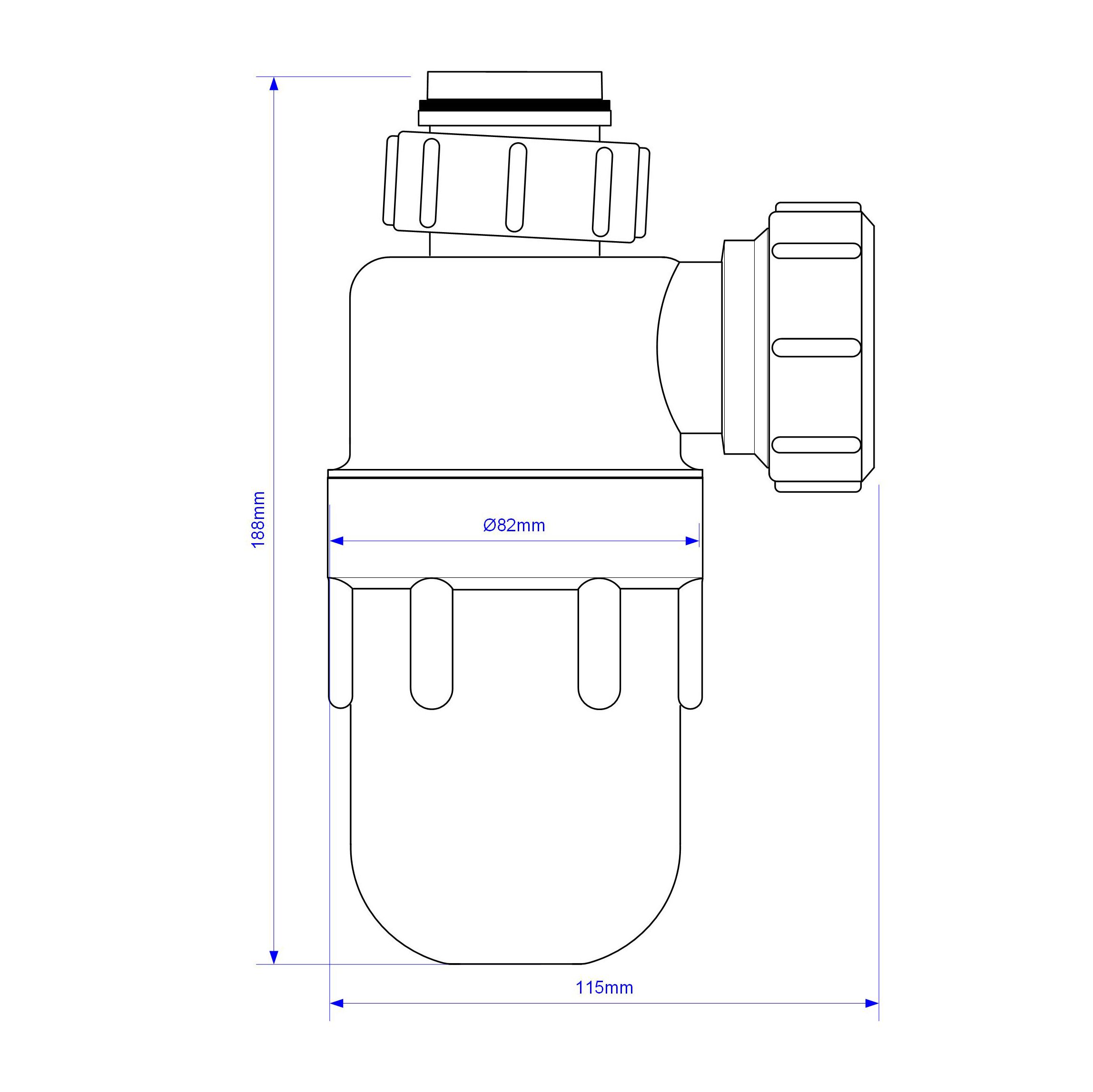 McAlpine Bottle Sink & basin Trap (Dia)40mm
