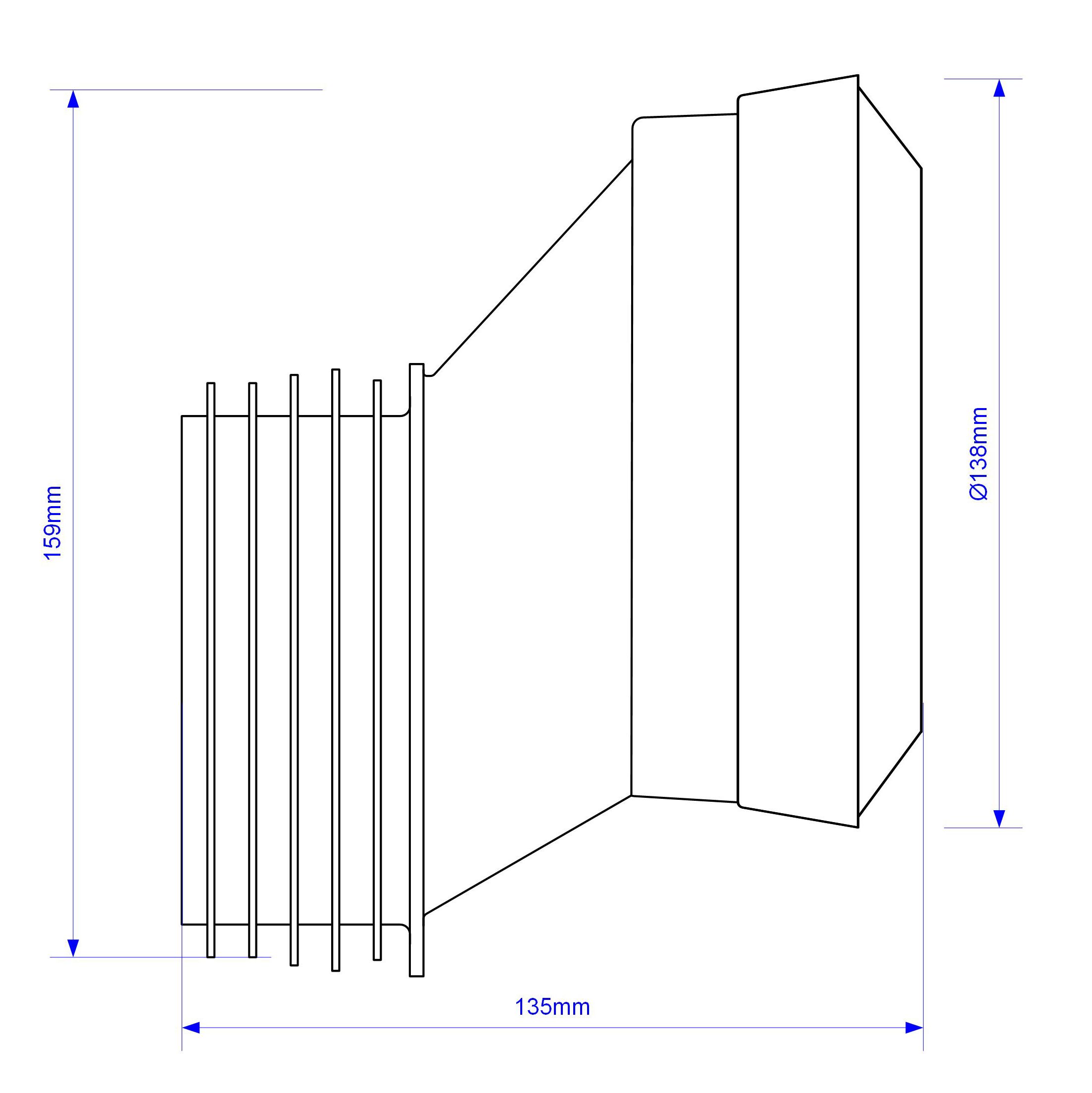 McAlpine Push-fit Offset Non extendable Pan connector (Dia)110mm