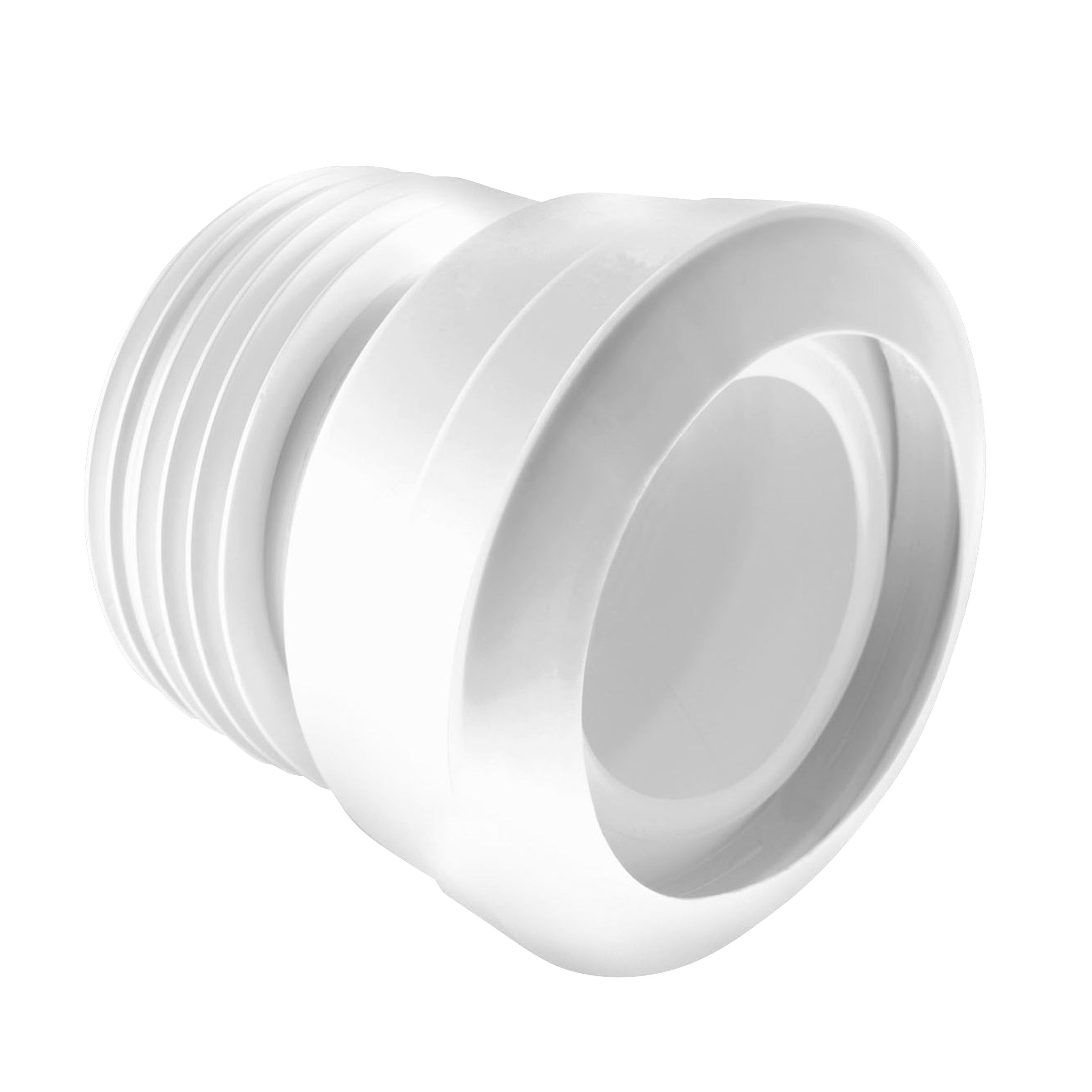 McAlpine  Rigid Straight WC Pan Connector White 120mm - 3
