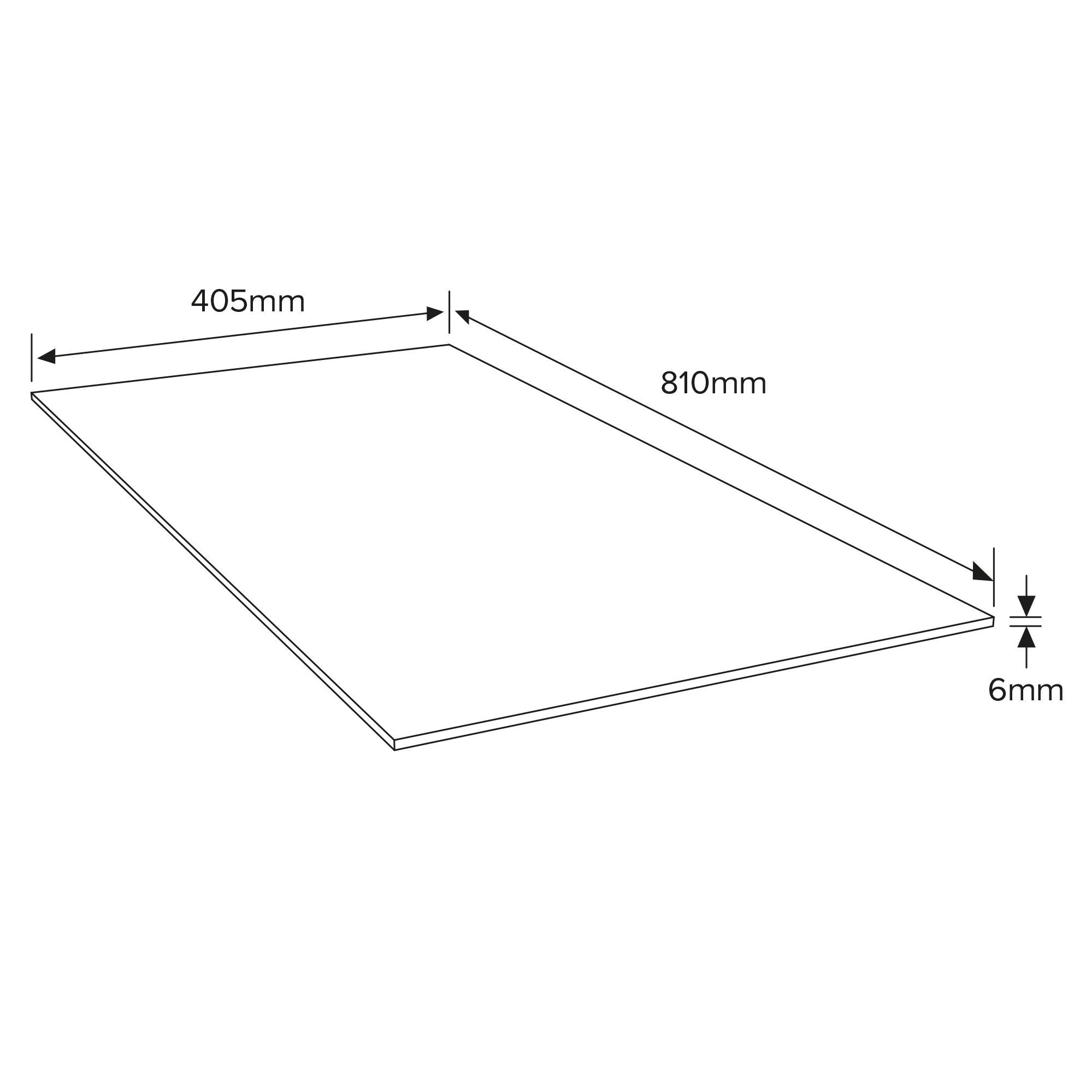 MDF Fibreboard (L)0.81m (W)0.41m (T)6mm