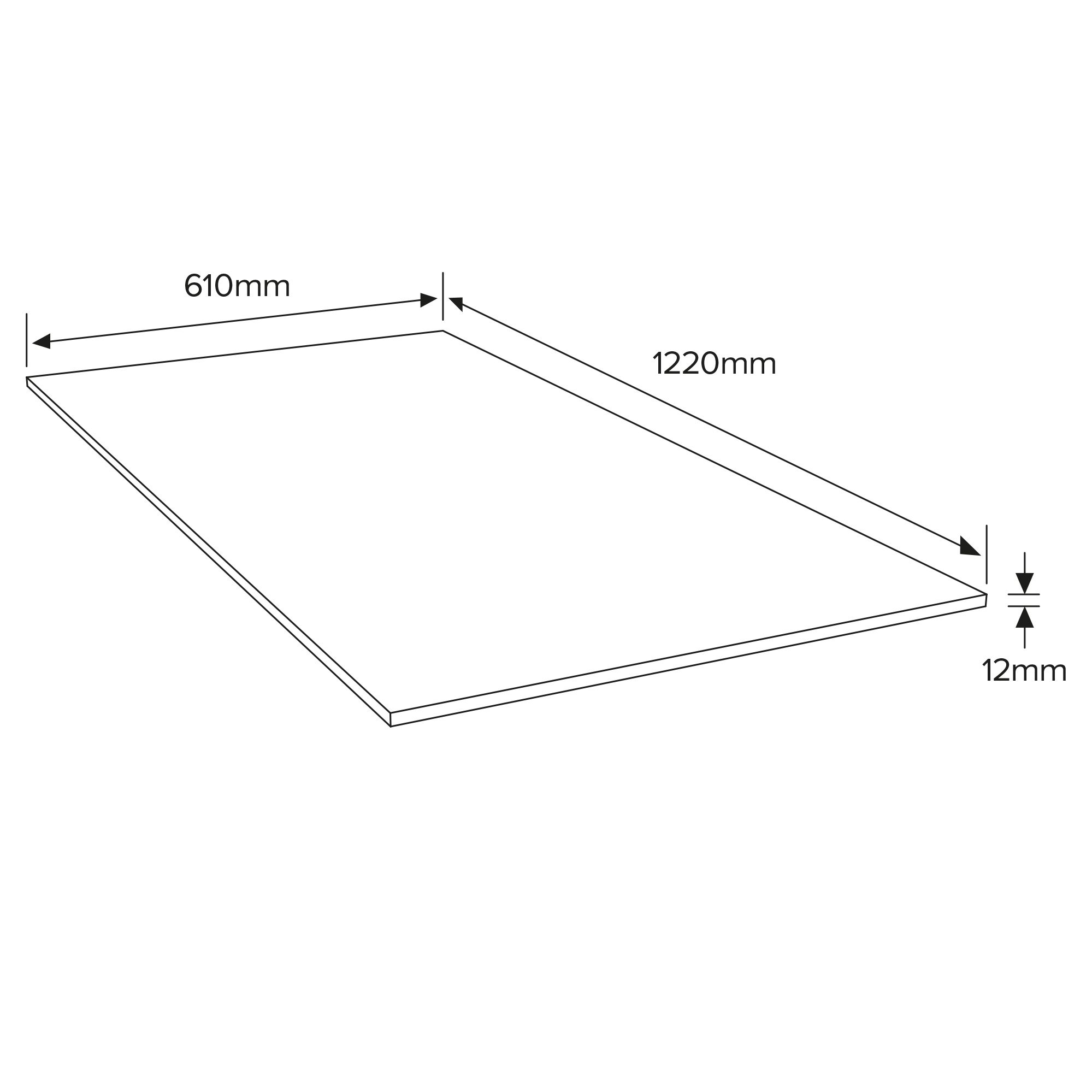 MDF Fibreboard (L)1220mm (W)607mm (T)12mm