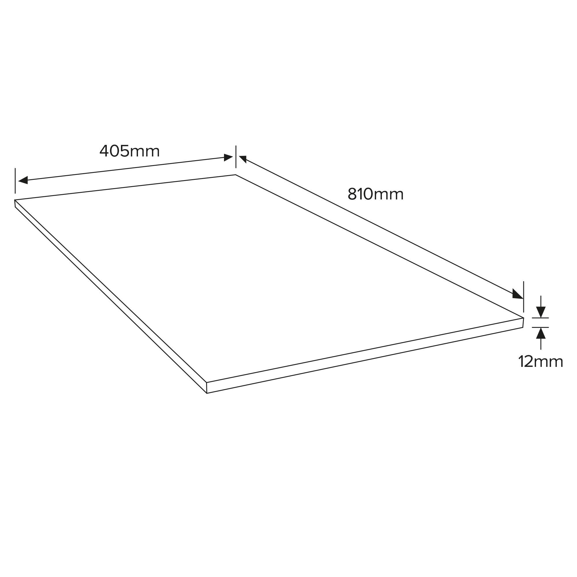MDF Fibreboard (L)810mm (W)405mm (T)12mm