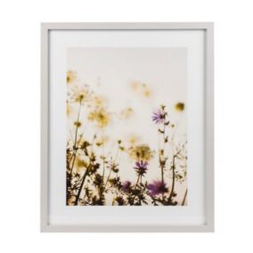 Meadow haze Grey Framed print (H)530mm (W)430mm