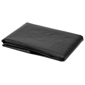 Medium Black/silver Plastic Car boot mat