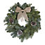 Medium Bow & pine cone Real Wreath