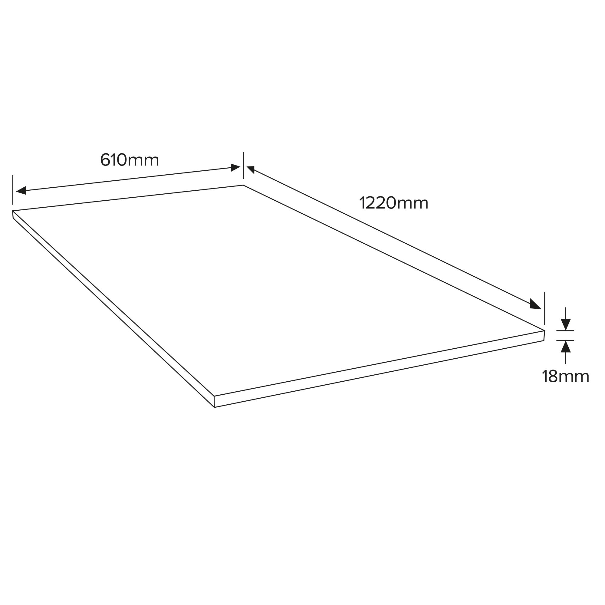 Medium-density fibreboard (MDF) Fibreboard (L)1220mm (W)607mm (T)18mm