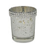 Medium Gem Silver effect Glass Jar