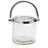 Medium Glass & metal Jar, Clear