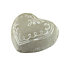 Medium Heart Stone Ornament, Light grey