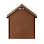 Medium House shaped Wood Key box, Brown