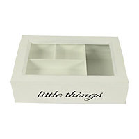 Medium Littll thingsl Wood Decorative box, Cream