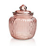 Medium Ornate Glass Jar, Pink