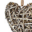 Medium Wicker heart Wicker Hanging ornament, Natural