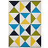 Meghan Geometric Blue, green & yellow Rug 230cmx160cm