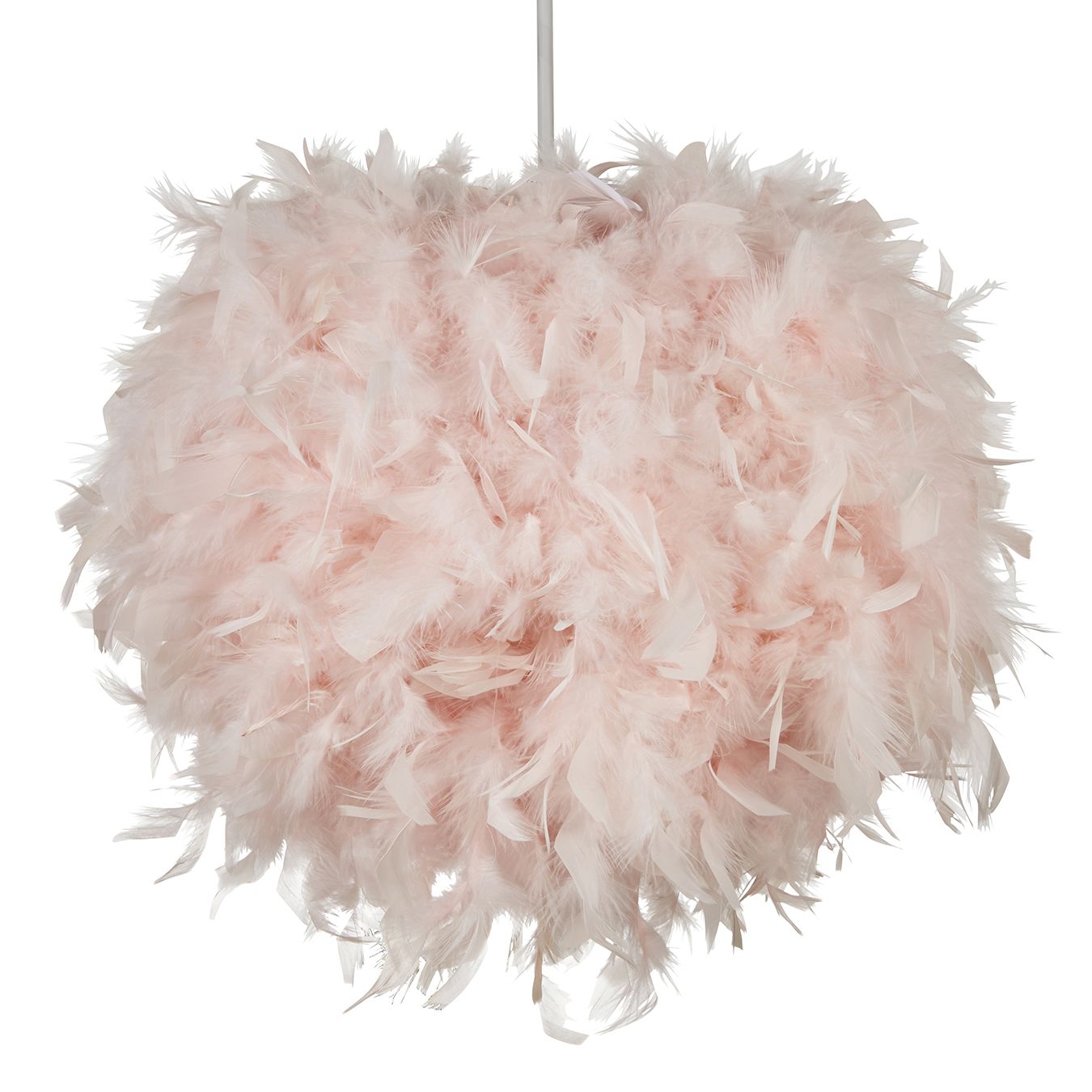Meira Pink Feathered Spherical Light shade (D)40cm