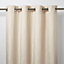 Melfi Beige Floral Unlined Eyelet Curtain (W)117cm (L)137cm, Single
