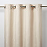 Melfi Beige Floral Unlined Eyelet Curtain (W)167cm (L)228cm, Single