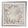 Memories wreath Grey & white Framed print (H)600mm (W)600mm