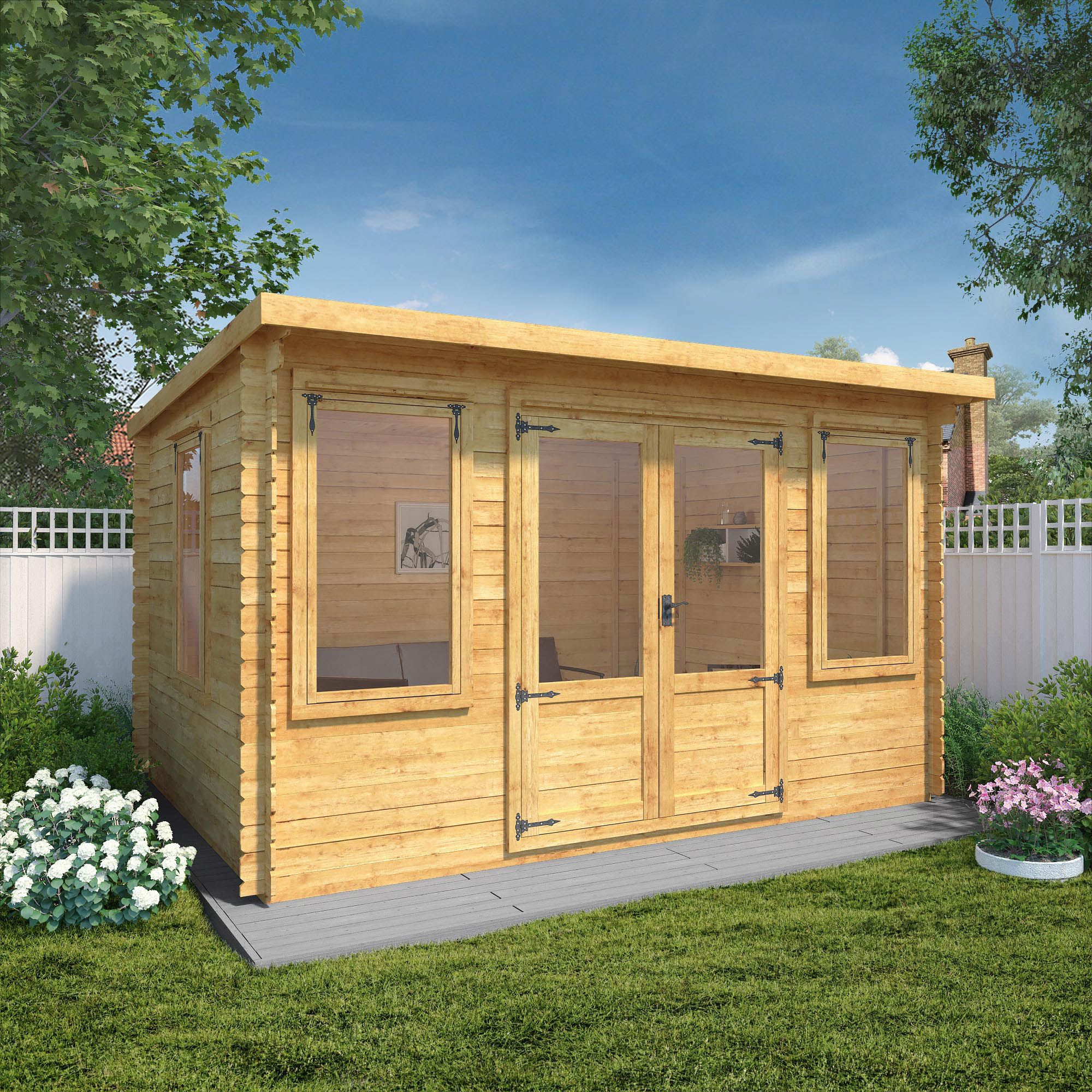 Mercia 10x13 ft with Double door Pent Cabin