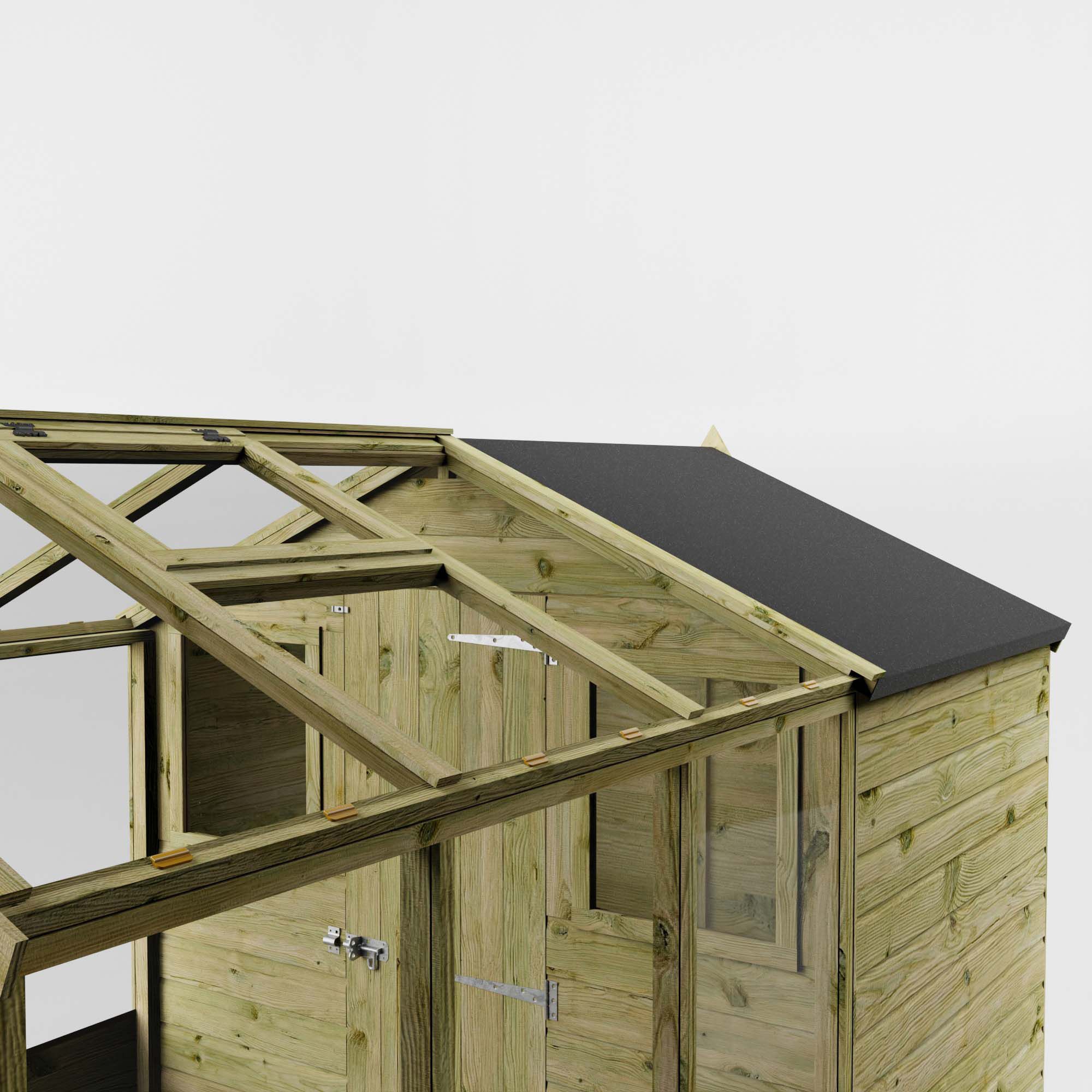 Mercia 10x6 Apex Greenhouse combi shed - Assembly required