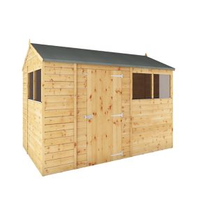 Mercia 10x6 ft Reverse apex Tongue & groove Wooden Shed with floor & 4 windows