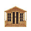 Mercia 10x8 ft with Double door & 4 windows Apex Wooden Summer house