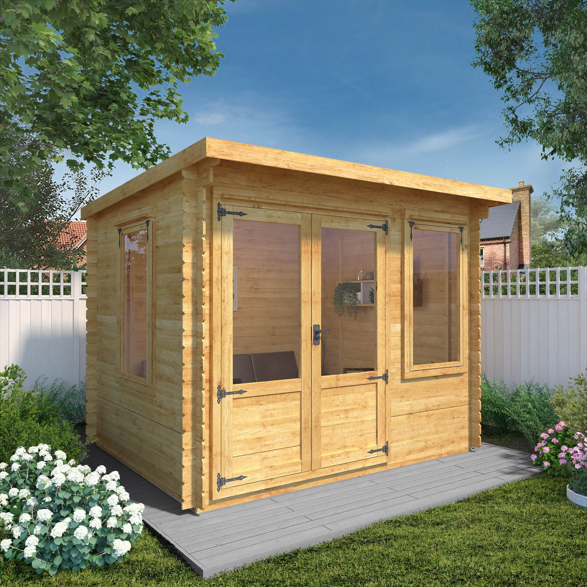Mercia 10x8 ft with Double door Pent Cabin