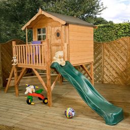 Mercia 12x6 Tulip Apex Shiplap Tower slide playhouse - Assembly service included