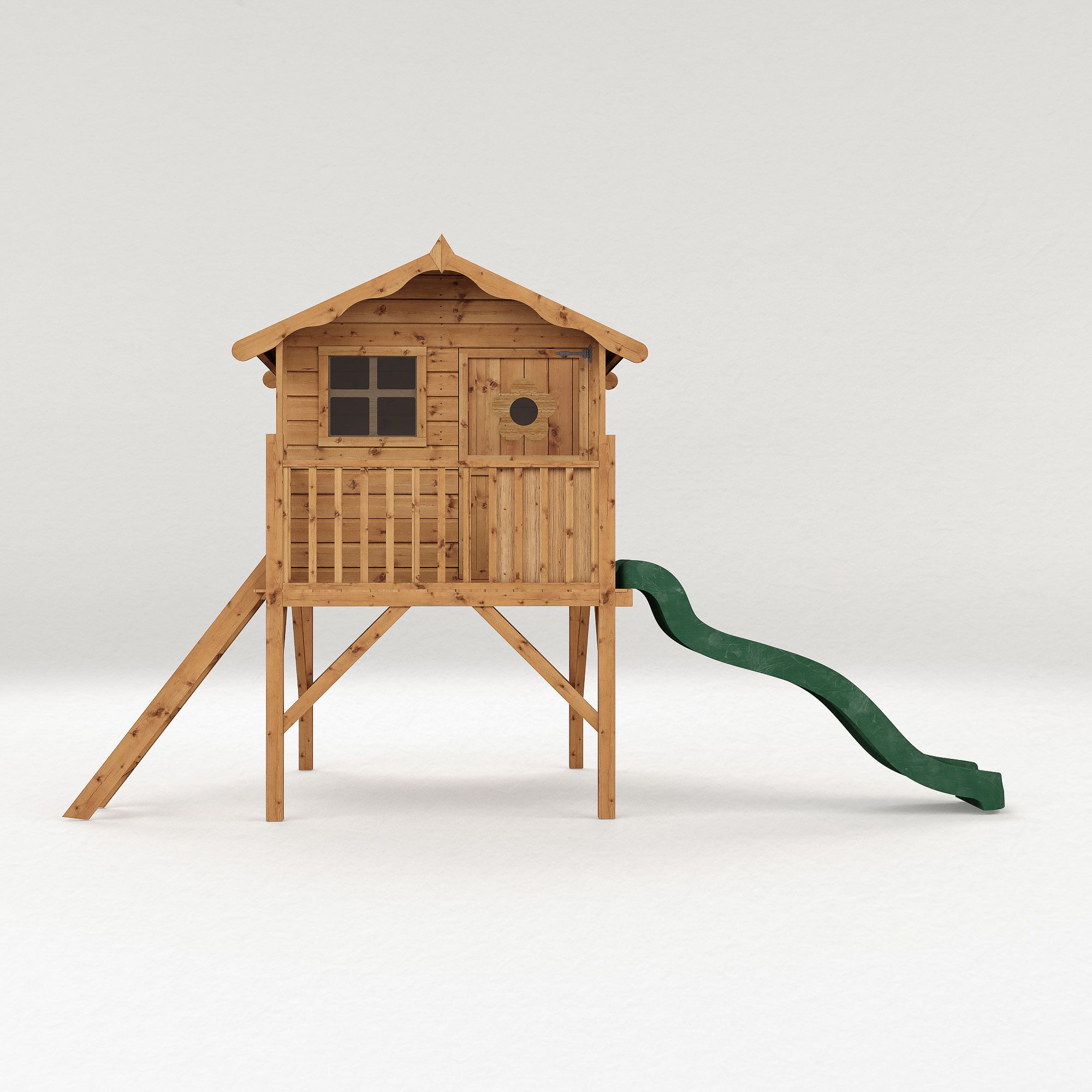 Mercia 12x6 Tulip Timber Tower slide playhouse Assembly service included