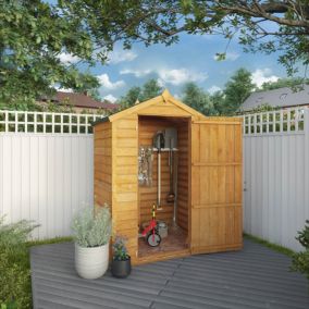 Mercia 4x3 ft Apex Overlap Wooden Shed with floor