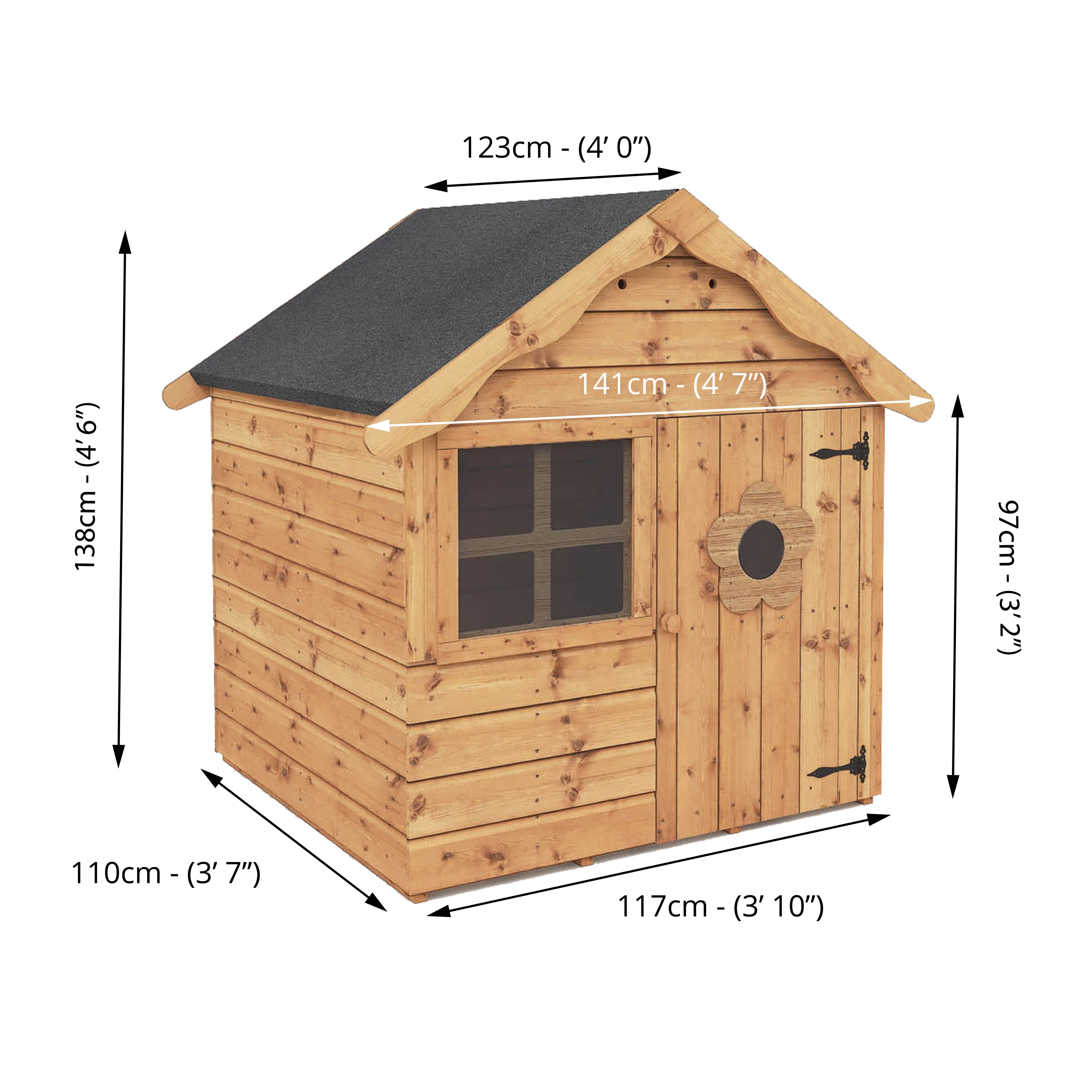 4x4 Snug Timber Playhouse Assembly service included