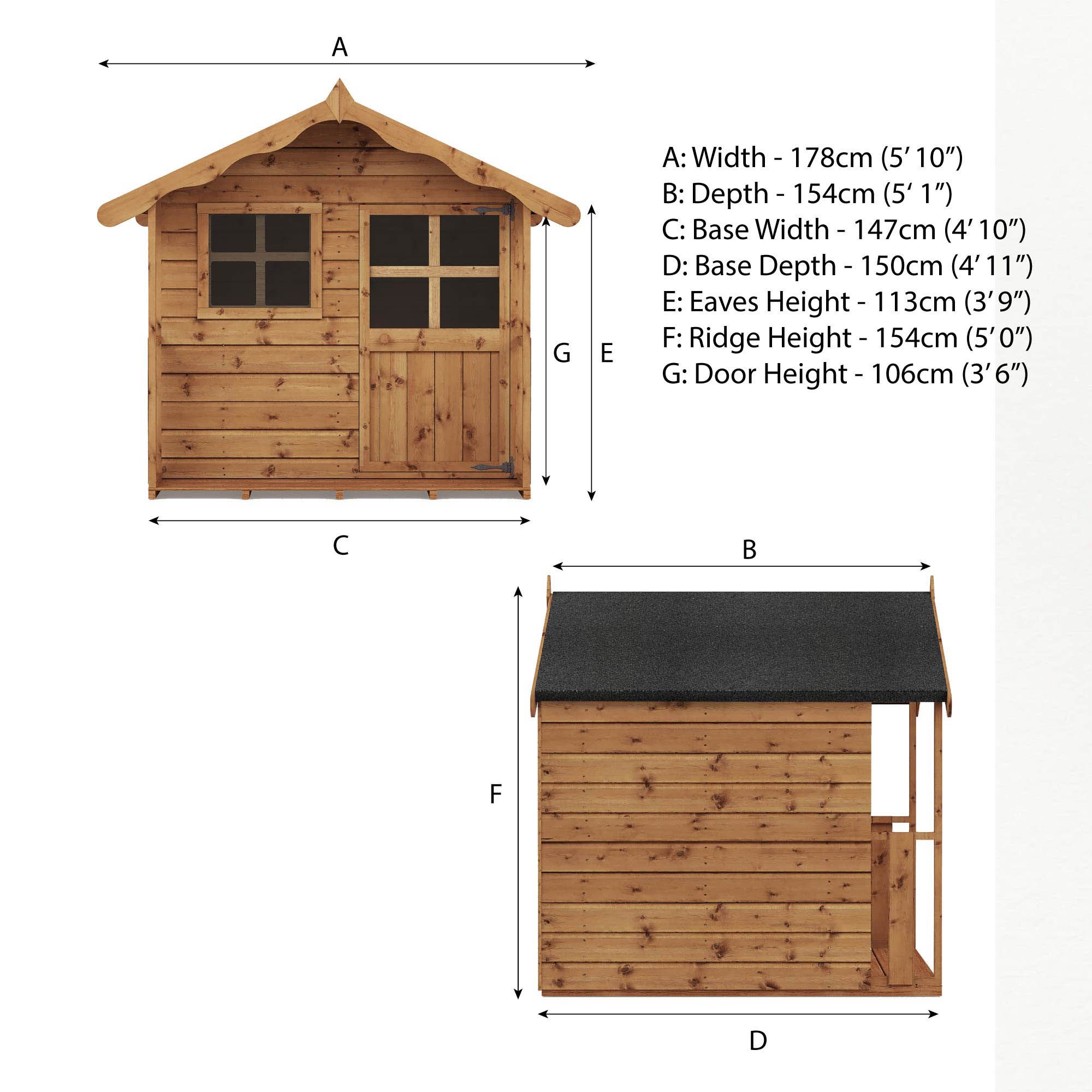 Wooden playhouse hot sale 5x5