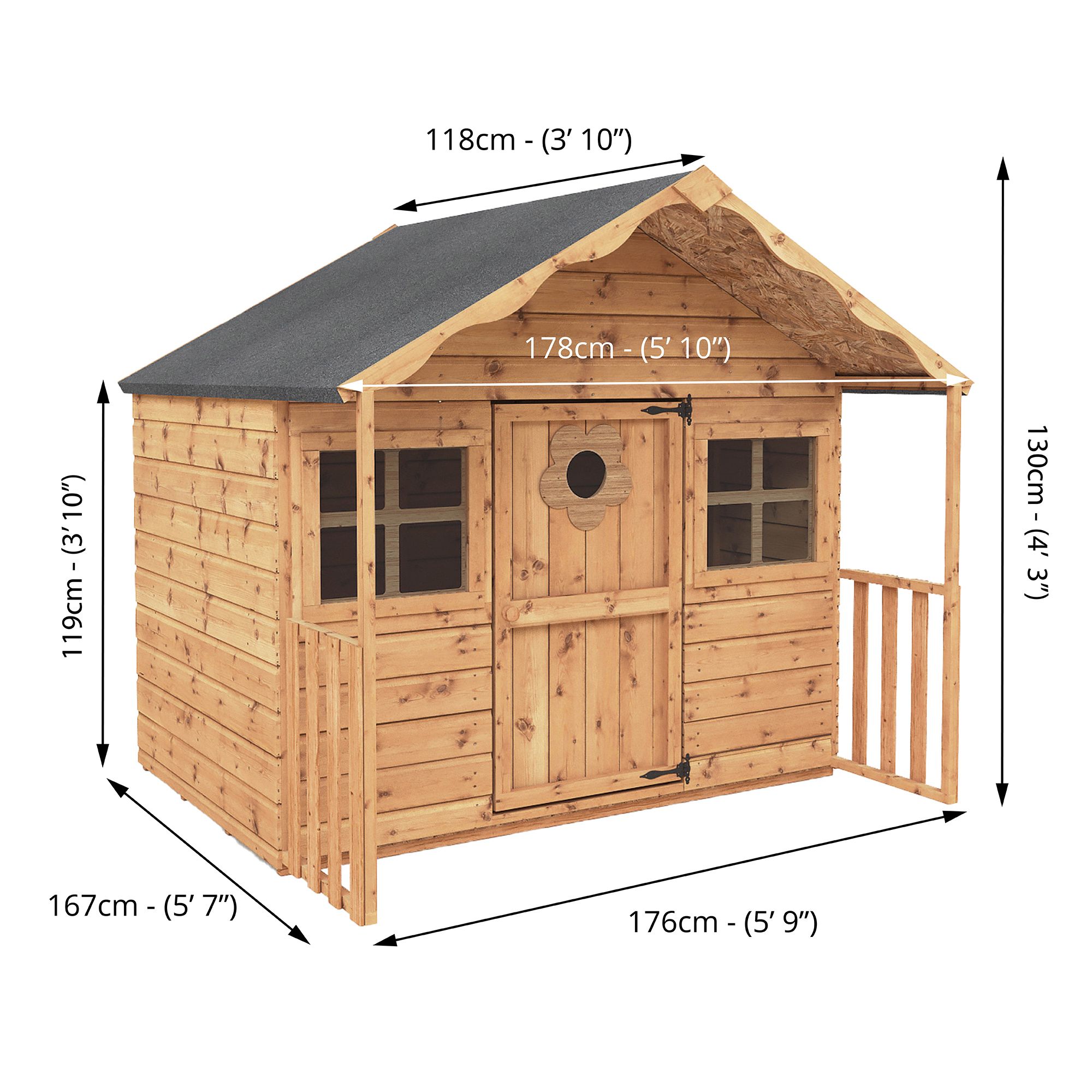 Wooden wendy cheap house b&q