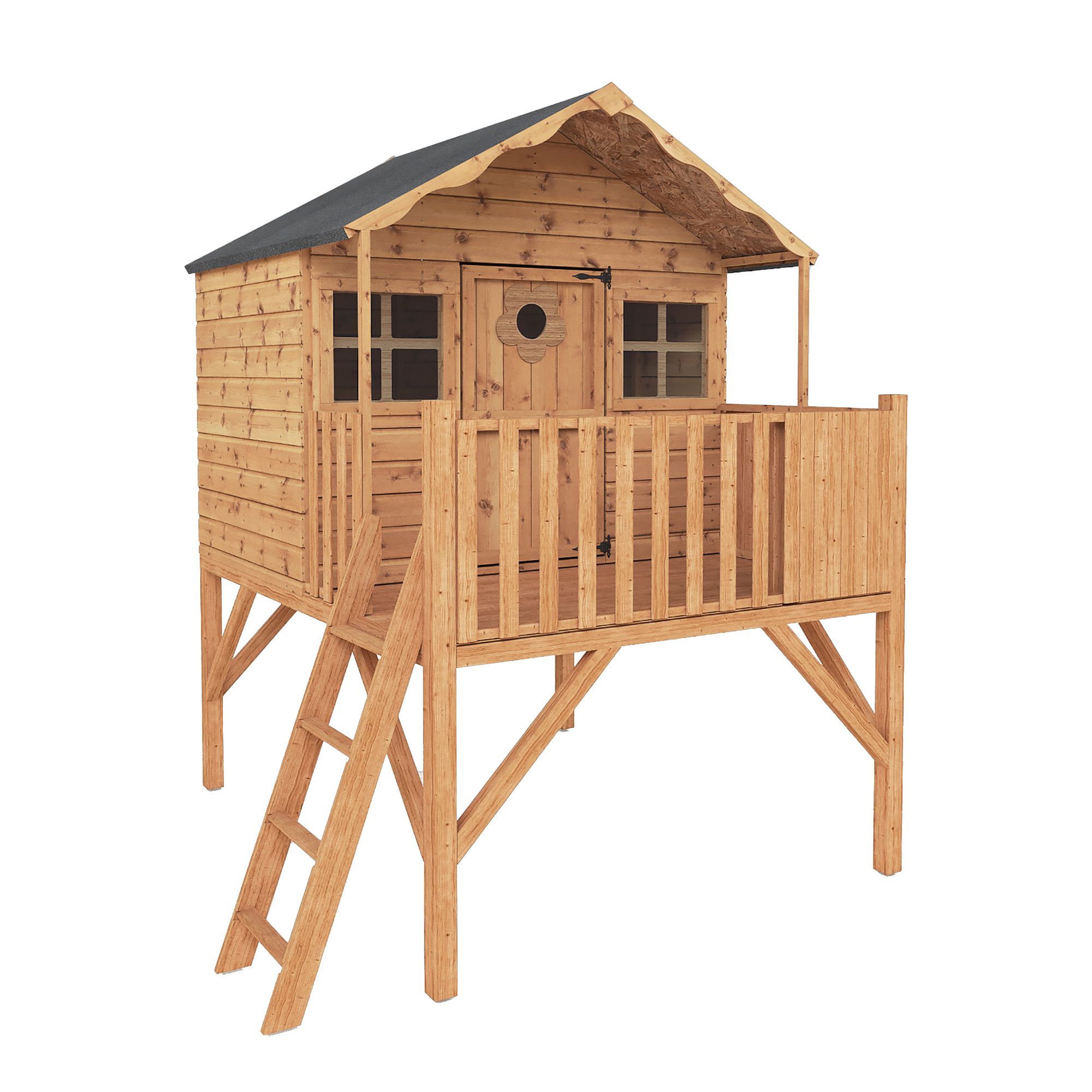 Mercia 7.5x7 Honeysuckle Apex Shiplap Tower playhouse - Assembly service included