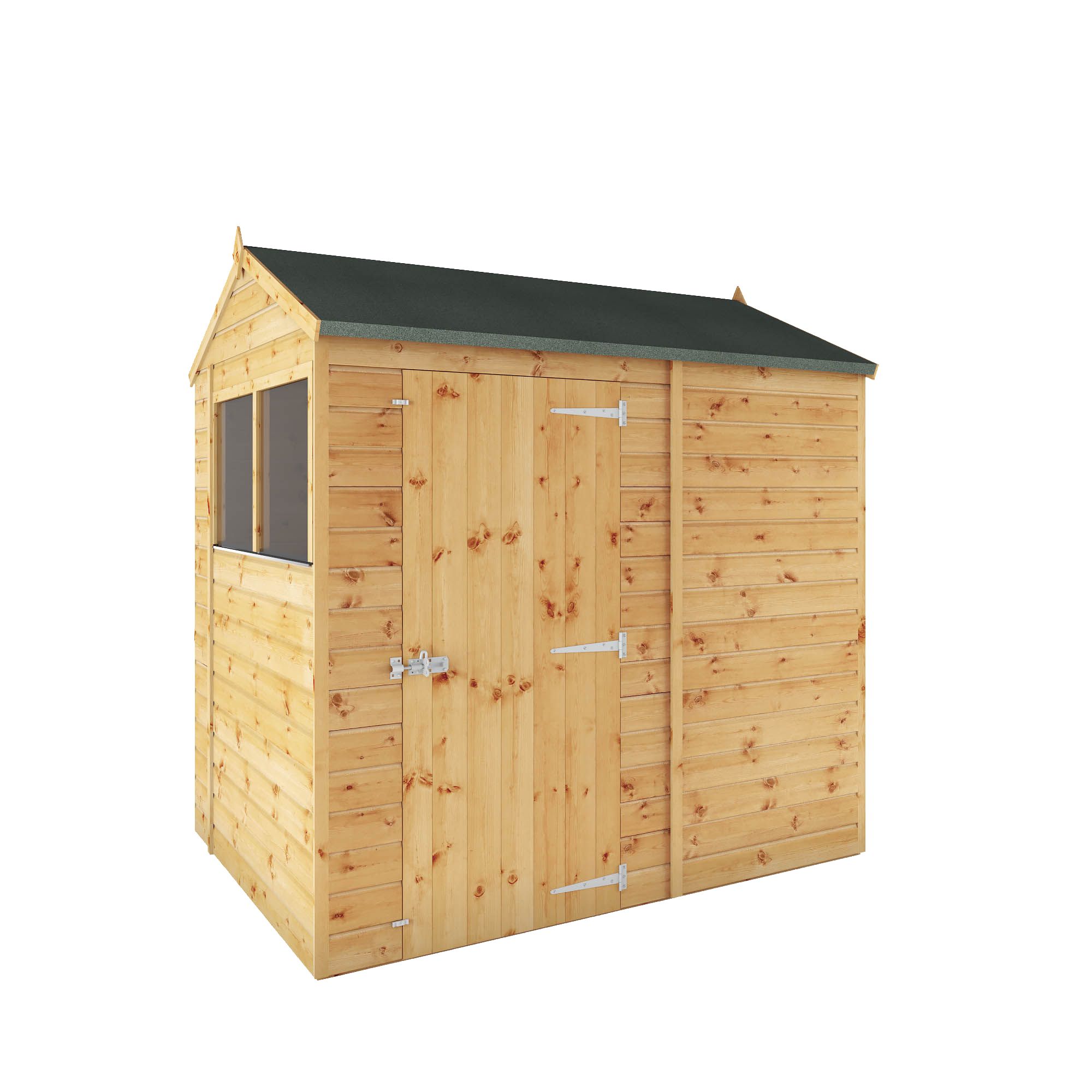 Mercia 7x5 ft Reverse apex Wooden Shed with floor & 2 windows