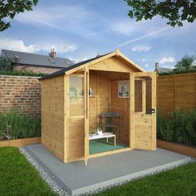Mercia 7x5 ft with Double door & 2 windows Apex Wooden Summer house