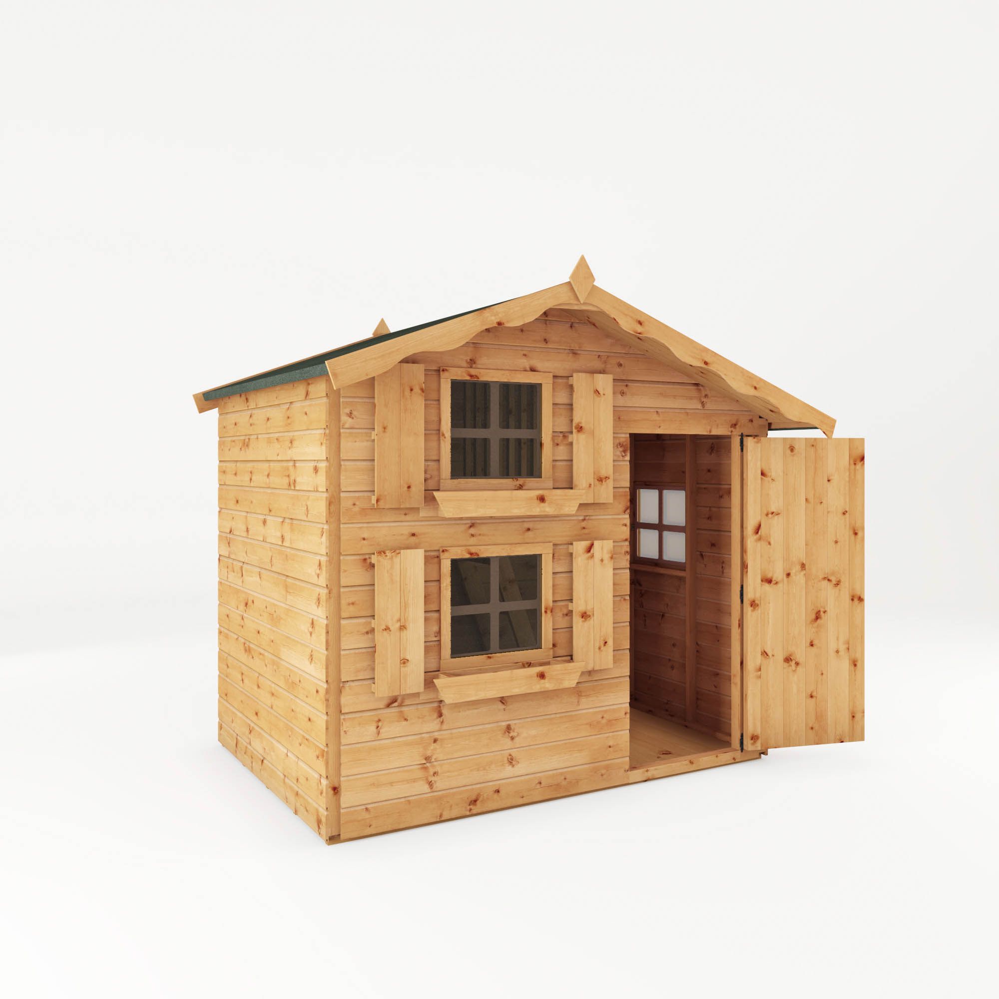 Two storey best sale wooden playhouse