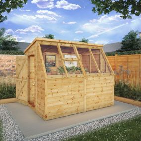 Mercia 8x6 ft Pent Wooden Potting shed with floor & 5 windows